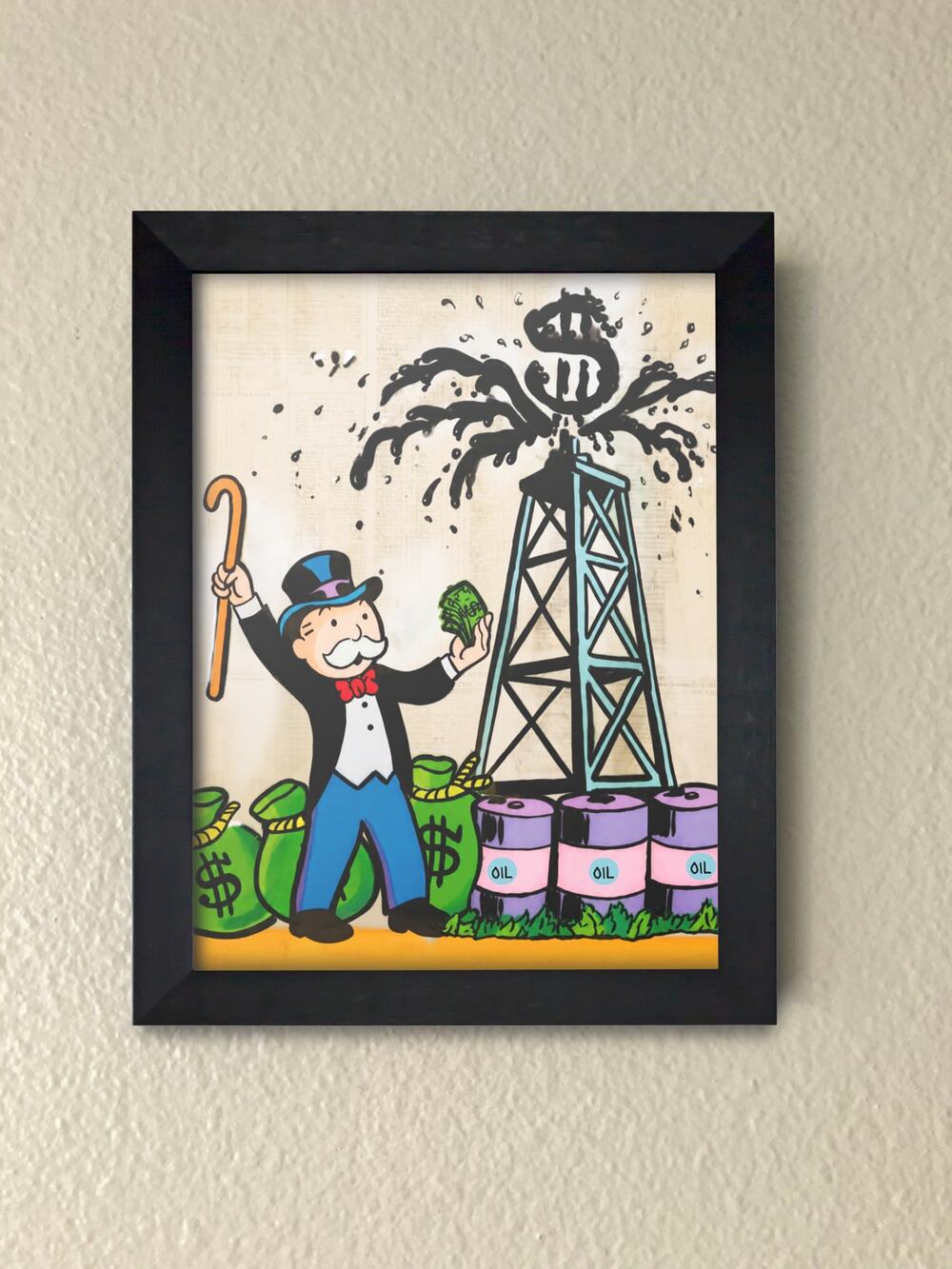 Monopoly Money Framed Wall Art